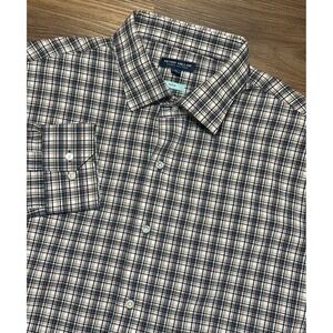 Peter Millar Crown Crafted Mens Plaid Flex Finish Poplin Button Down Shirt Sz XL